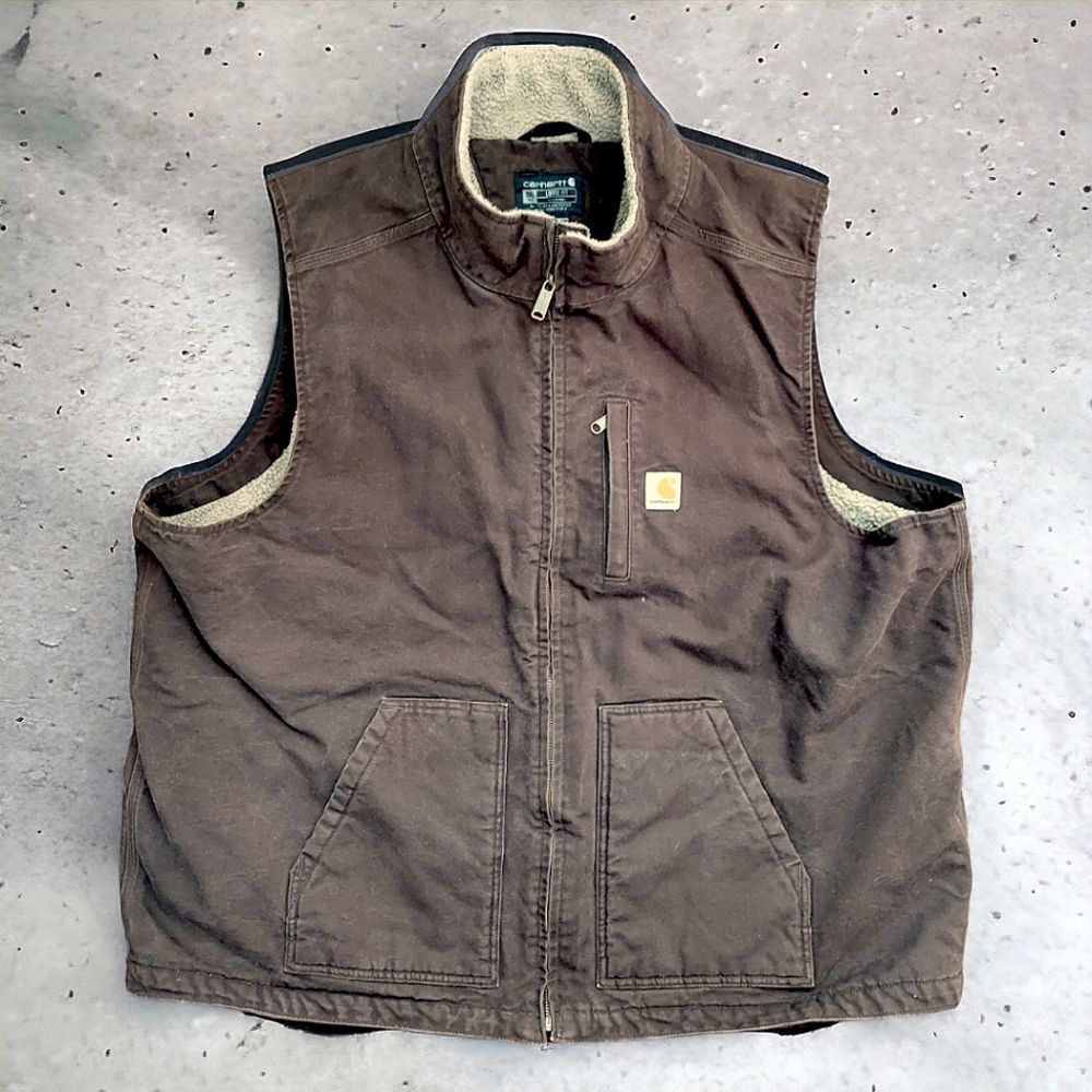🔥Carhartt Sherpa Lined Canvas Vest🔥